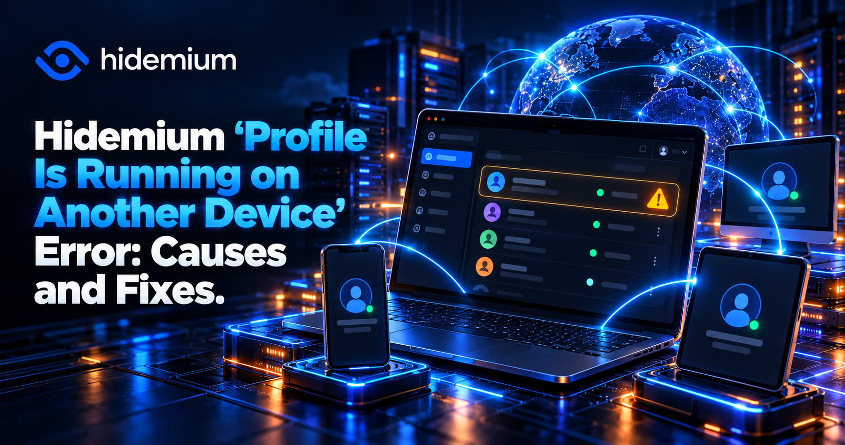 Hidemium“配置文件正在另一台设备上运行”错误：原因与解决方法
